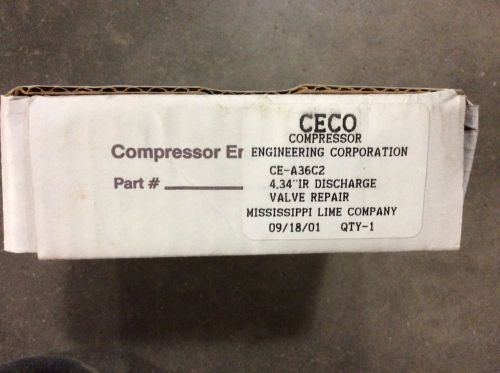 CECO Compressor Engineering CE-A36C2 4.34&#034;IR Discharge Valve Repair