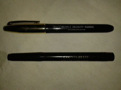 2 Counterfeit Money Detector Pens, 2 Markers Fake Bill Currency Check Banknotes