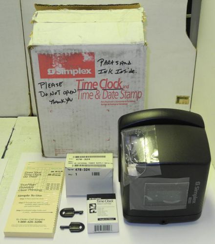 NEW SIMPLEX 100- EMPLOYEE TIME CLOCK AND / OR TIME STAMP. 1603-9101 BLACK  @NIB@