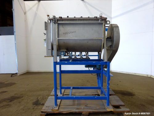 Used- hosokawa bepex ribbon mixer, approximate 17 cubic feet, 304 stainless stee for sale