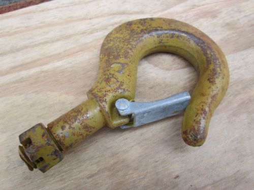 D l hook for chain hoist with 5/8&#034; diameter threaded mounting shank for sale