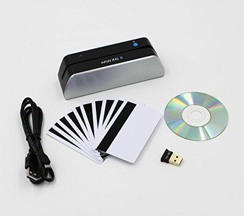 Deftun Bluetooth MSR-X6BT MSRX6BT Magnetic Stripe Card Reader Writer Encoder