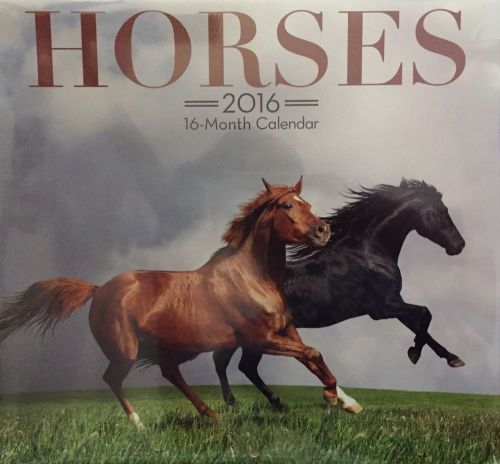 NEW NIP Horses Calendar 16 Month Wall Hanging 2016