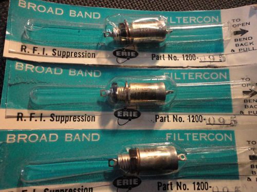 2PCS ERIE  BROAD BAND FILTER CAPACITOR #1200-095 R.F.I. SUPPRESSION