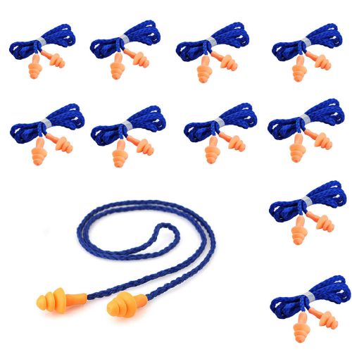 3pcs pairs soft silicone corded ear plugs reusable travel sleep noise earplugs for sale