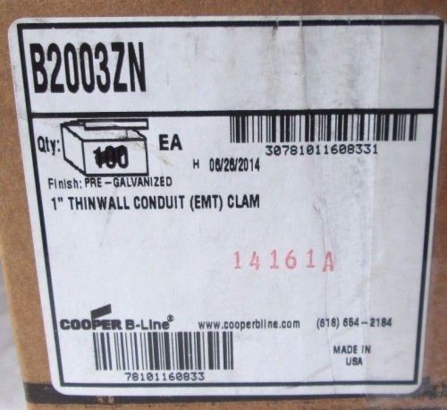 New 86  COOPER B2003ZN 1&#034; Thinwall Conduit Clam (EMT)