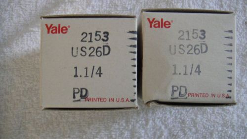 New YALE 2153 Mortise Cylinder (2) 2153-US26D/1.1/4 PD Keys