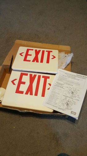 Hubbell Dual Lite EXIT With 2 head lights New in Box