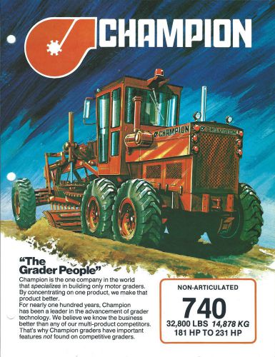 Equipment Brochure - Champion - 740 - Motor Grader (E3088)