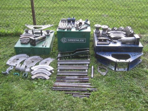 Greenlee 777 880 882 hydraulic bender &amp; storage boxes 100+ parts &amp; pieces for sale