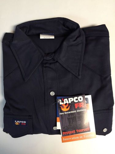 Lapco 7oz Flame Retardant Navy Blue Work Shirt 2XL