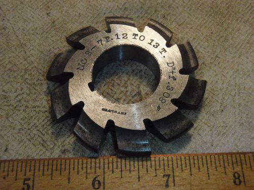 B &amp; s no 8 - 7p 12 to 13t depth .308 involute gear cutters hs -12 gear cutter for sale