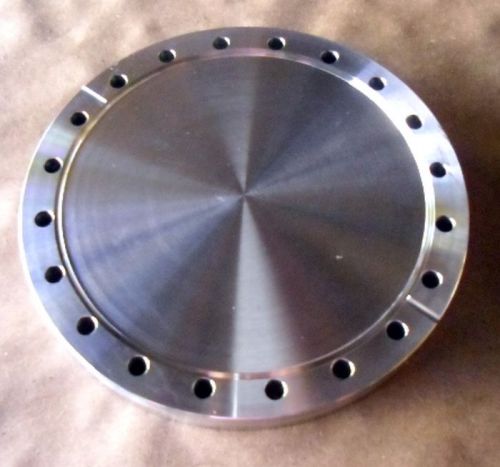 8&#034; conflat cf blank block off flange end plate - ultra high vacuum uhv for sale