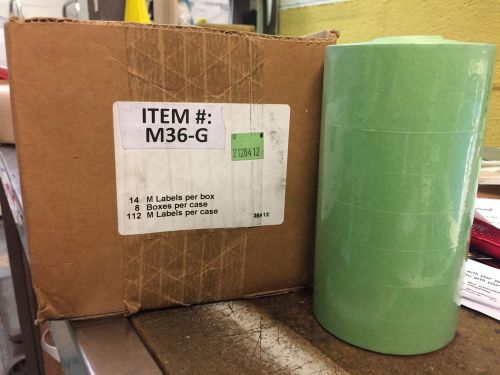 (112,000) GREEN Price Labels M36-G 28412 stickers RETAIL store supplies adhesive
