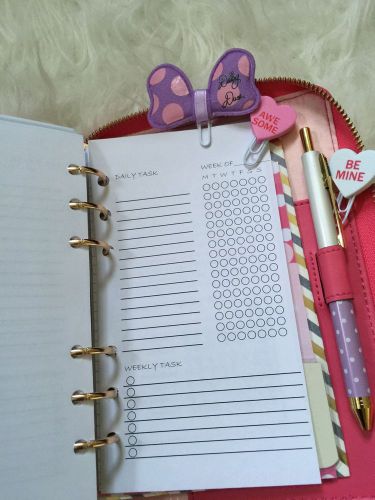 15 pgs Personal Planner Daily Task Filofax kikki k Agenda Refill Inserts A6