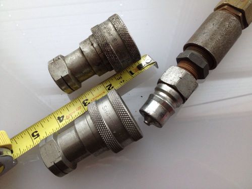 Lot used parker sh4-62 stainless steel quick connect hose coupler coupling for sale