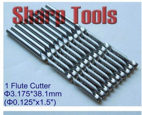 5pcs 3.175*38.1mm single custom carbide one flute cnc milling tools router bits for sale