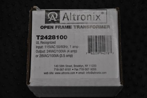 NEW IN BOX ALTRONIX T2428100 Indoor AC POWER SUPPY 24VAC@4AMP OR28VAC@3.5 AMP