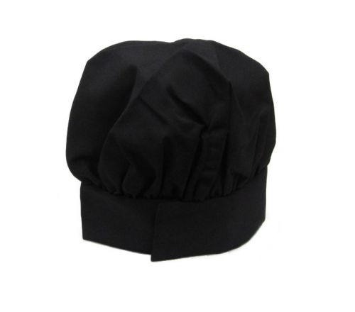 Black Chef Hat Poly/Cotton