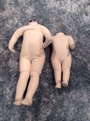 Lot of 2 Child Dress Form Cloth Covered Foam Mannequin Store Display Sz 6 Y&amp;6M