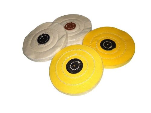 Brand new jewelry polishing 4 inches buffs muslin white and yellow pack of 2 pcs for sale