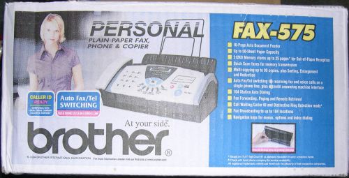Brother Personal Plain Paper Fax, Phone &amp; Copier FAX-575