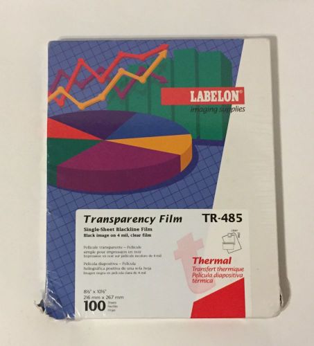 Labelon transparency film TR 485 100 Sheets Thermal