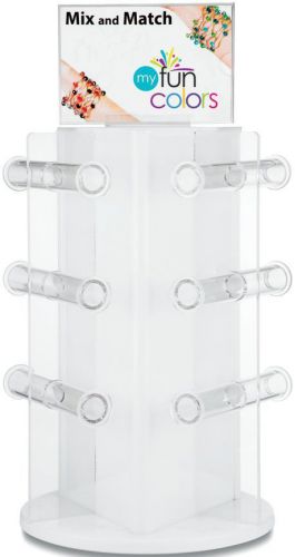 Plexiglass Acrylic 18-bar Bracelet Rotating Spinner Rack 15396