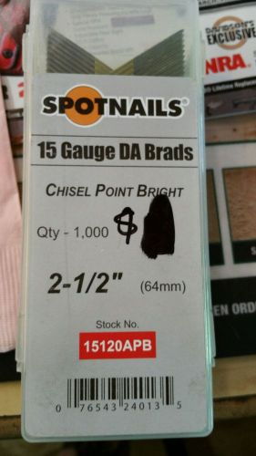 2-1/2&#034; 15120apg spotnails 15 gauge angled finish nails  da type brads for sale