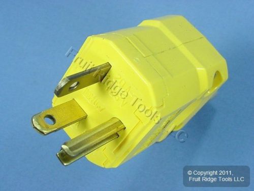 New leviton yellow python industrial plug nema 5-20 20a 125v 5356-vy for sale