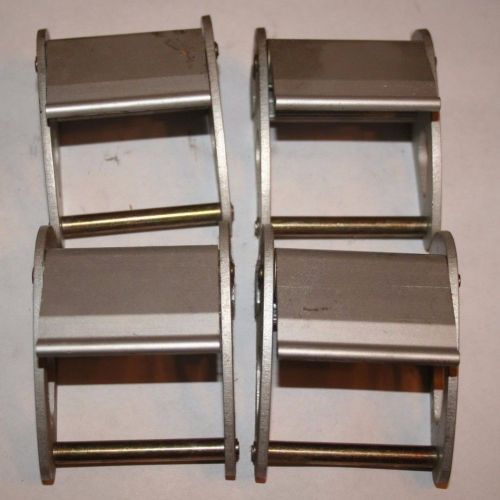 Lot of 4 non-slip aluminum cam buckles, for 2 inch straps, kinedyne for sale