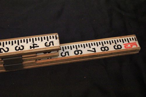 Vintage Wood Wooden Leveling Rod Staff Survey Surveying Tools 15&#039;