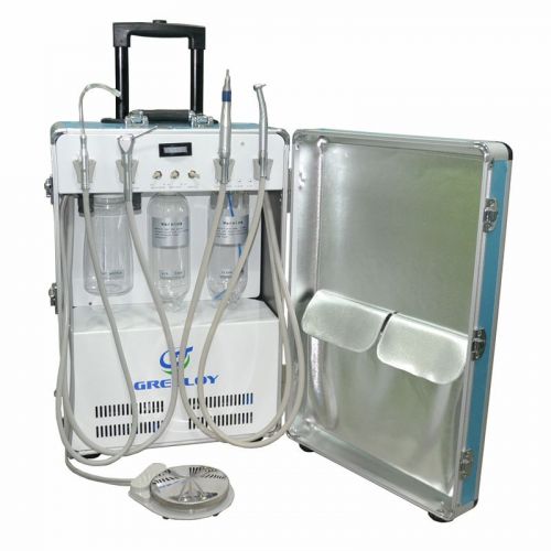 Greeloy dental portable unit+air compressor+triplex syringe+suction system 4hole for sale