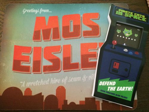 Star War Mos Eisley Mouse pad &amp; Cats In Space Note Pad