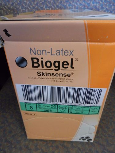 Biogel Surgical Gloves, Skinsense, Non-Latex, Sterile, Size 8