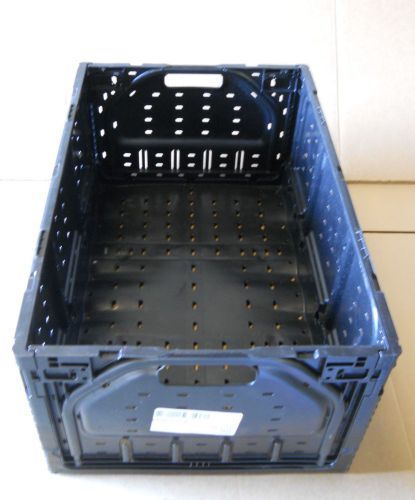 Plastic stacking crates lugs bins baskets folding collapsible 6425, 10 1/2&#034; for sale