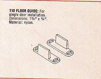 GRANT/HETTICH #110 FLOOR GUIDES FOR ANY THICKNESS DOOR