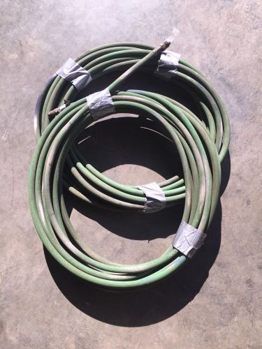 4 Goodyear &amp;Or Parker 50 Ft. Argon CO2 Hoses 1/4&#034; 200&#039; Total With Brass Fittings