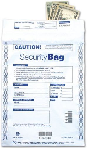 Opaque security deposit bag with unique serial numbers 53848 for sale