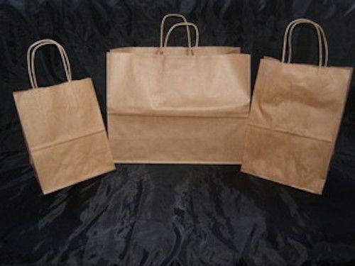 WHOLESALE 225 NATURAL BROWN SET OF 8x10 8x14 &amp; 16x12 PAPER SHOPPING GIFT BAGS