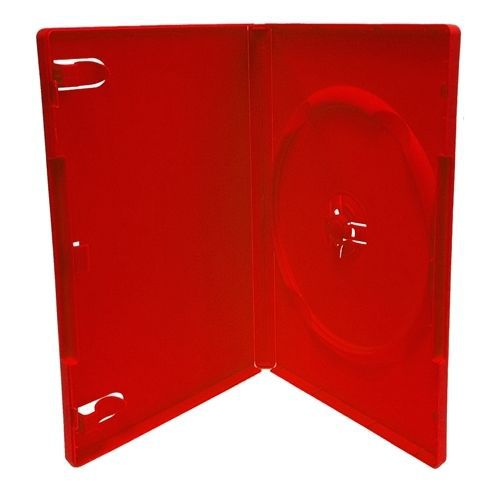 50 STANDARD Solid Red Color Single DVD Cases