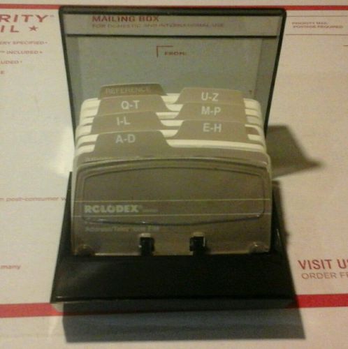 Rolodex petite s-3000 desk address phone file with lined cards &amp; dividers for sale