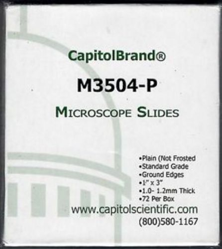 Capitol Brand M3504-P Microscope slides 72 Count