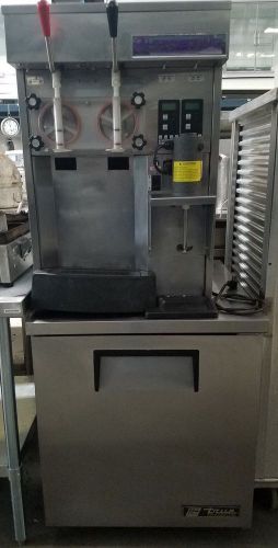 Stoelting sf144-38i 2 flavor soft serve machine w/ shake blender &amp; true uc frig for sale