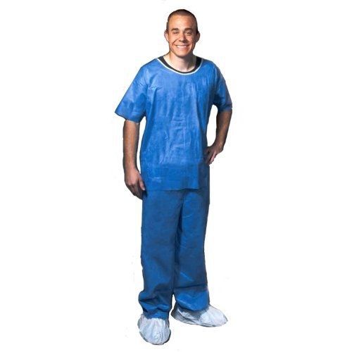 Enviroguard SMS Soft Scrub Pant with Elastic Waist and Open Ankles, Disposable,