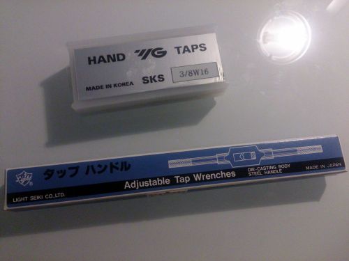 Korean 3/8&#034;-16 Taps + Japanese Adjustable Tap Wrench