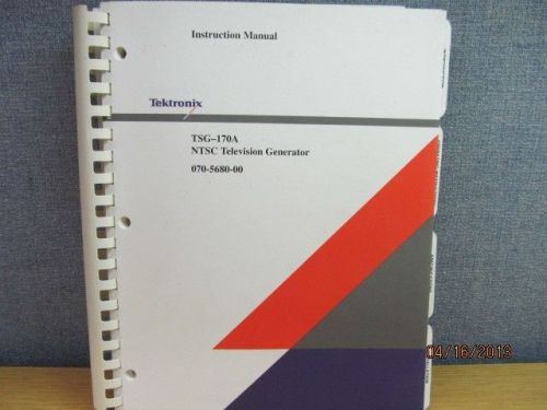 TEKTRONIX TSG-170A NTSC Television Generator Instruction Manual w/schematics
