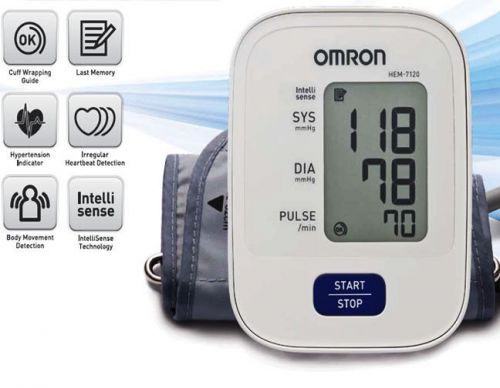 Omron hem 7120 upper arm automatic blood pressure b p monitor @sf for sale