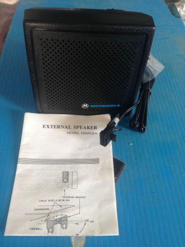 New Motorola HSN9326A 5 Watt External Speaker Two-Way Mobile Audio Radio Receive