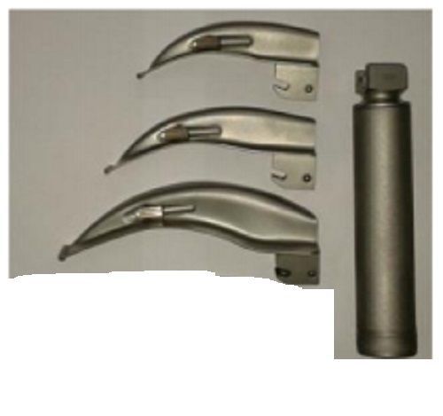 Laryngoscope Set Fibre Optic with 3 Stainless Steel Blade with German Fibre